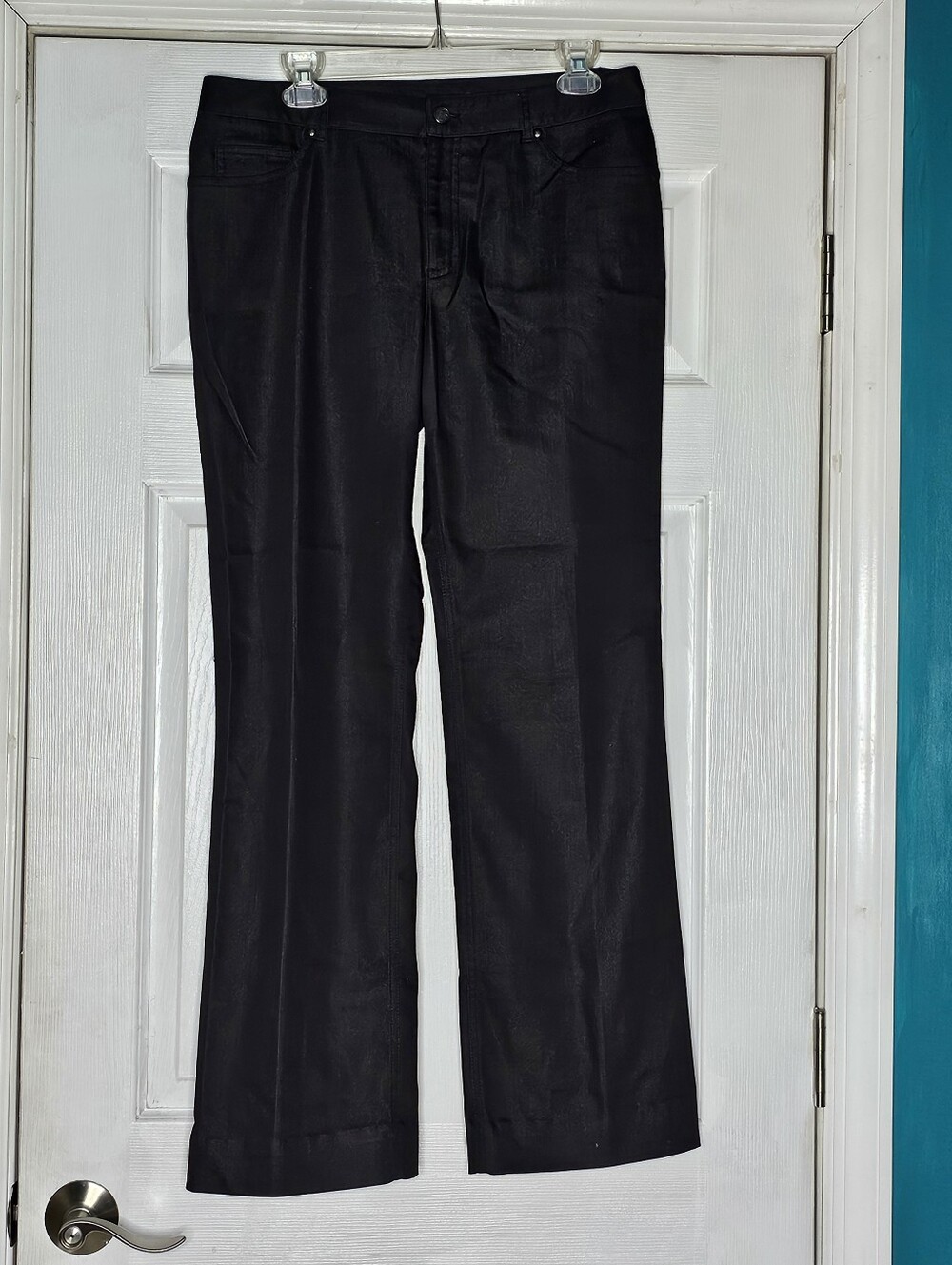 Tahari Stretch Black Wide-Leg Women's Dress Pants